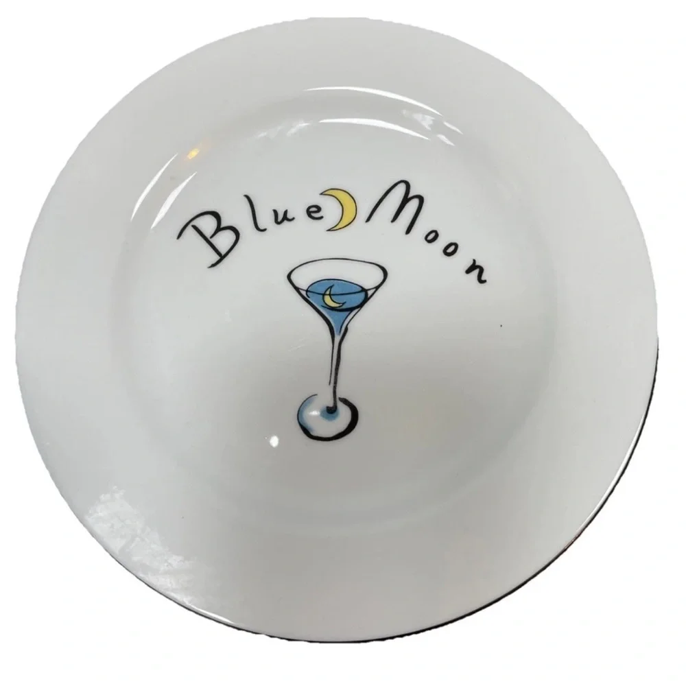 Pottery Barn Appetizer Hors D’oeuvres Plate Set Martini Cocktail Dinner Party